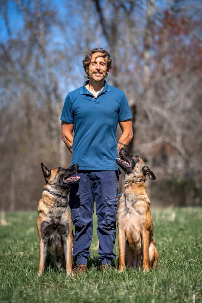 jesse gervich with dogs